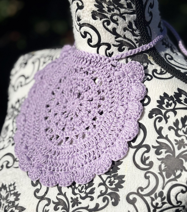 Bavoir "Dents" - Mauve