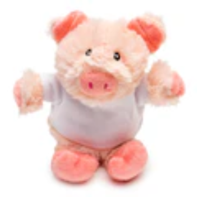 Pink Pig Plush Keyring