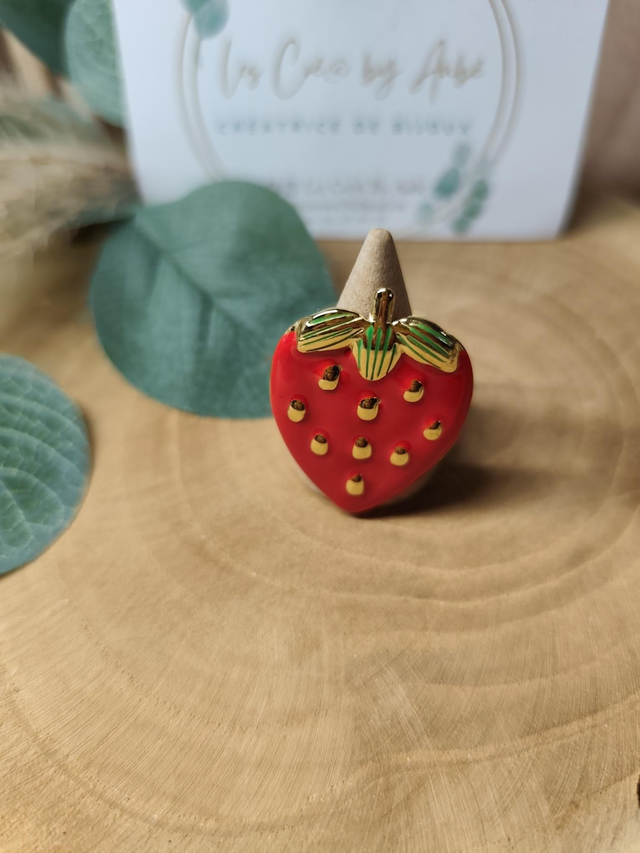 BAGUE BIG FRAISE / ACIER INOXY GOLD/ AJUSTABLE 0000450