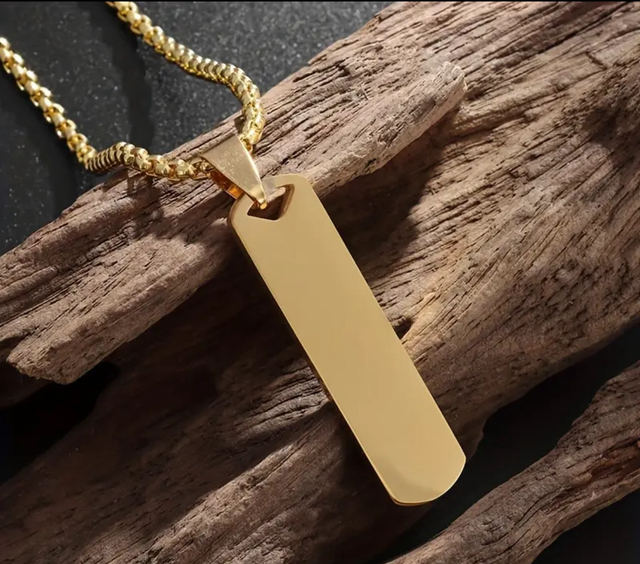 🔗 Pendentif en Acier Inoxydable Personnalisé – Élégance gravée pour tous les styles ✨