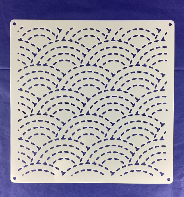 Grand pochoir Seigaiha 