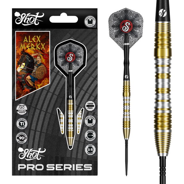 Shot Pro Series Alexander Merkx 90% Tungsten Turbo Point Darts 23 gr