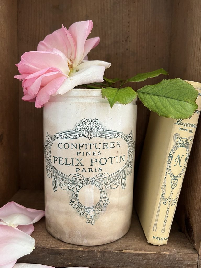 FELIX - Pot de confiture Felix Potin GM signé Lunéville - Terre de Fer