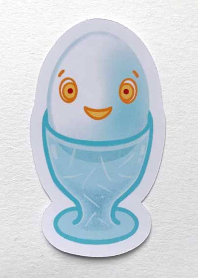 Die-Cut-Sticker "Happy Breakfast Egg"