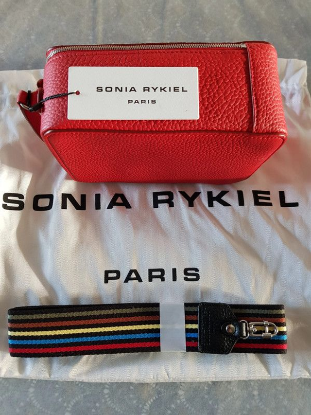 Sac &quot;Le Pavé Parisien&quot; Sonia Rykiel cuir rouge