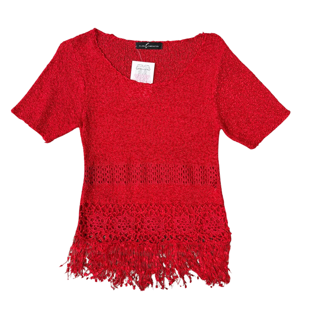 Ellen Sweater red knitted top (S/M)