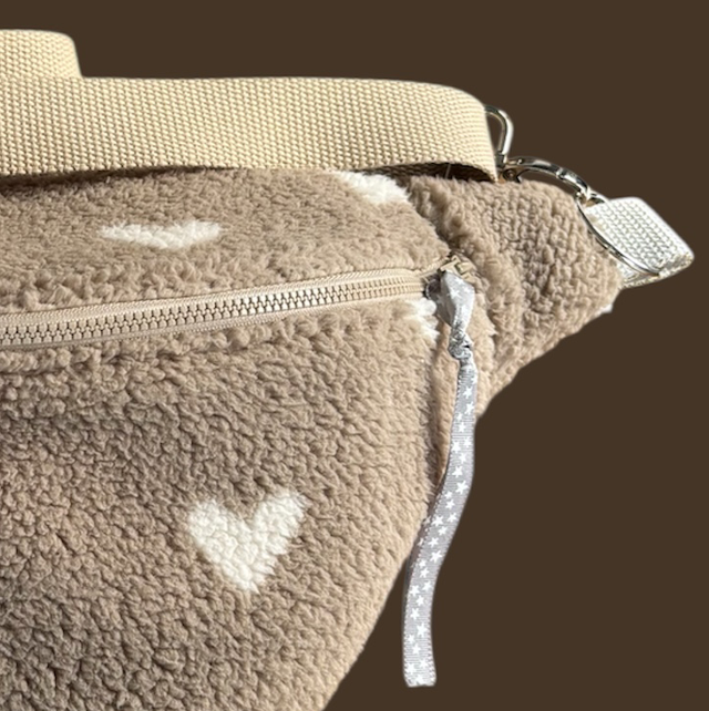 SAC BANANE DOUCEUR CŒUR ÉCRU