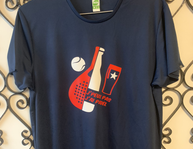 Tee shirt homme technique « j’peux pas j’ai padel »