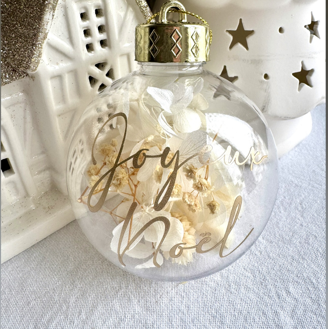 Boule fleurie &quot;Joyeux Noël&quot; 