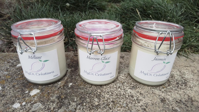 Bougie, 250ml, bocal de conservation 