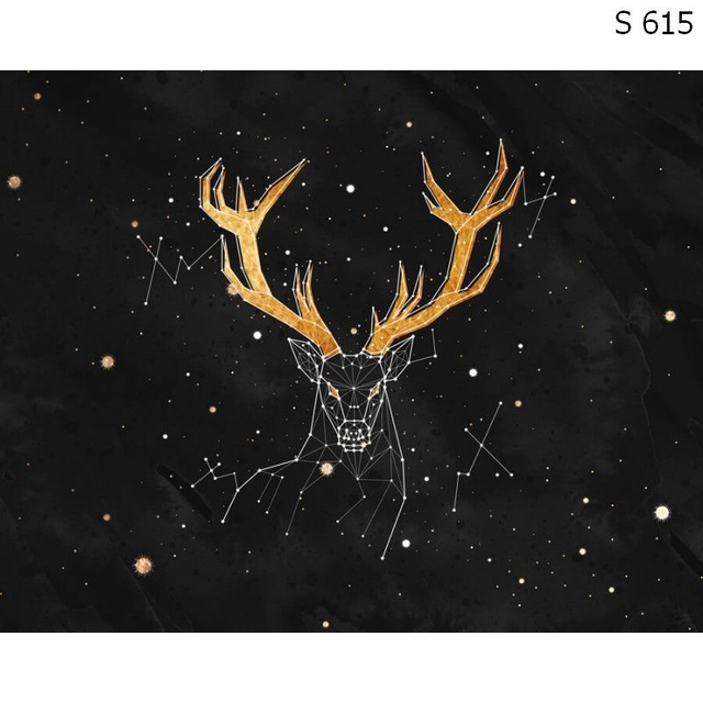 Panneau à coudre cerf en simili 46x46cm