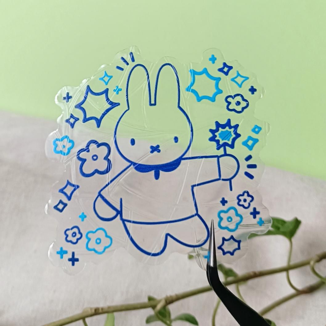 bunny sparkles - suncatcher window sticker 