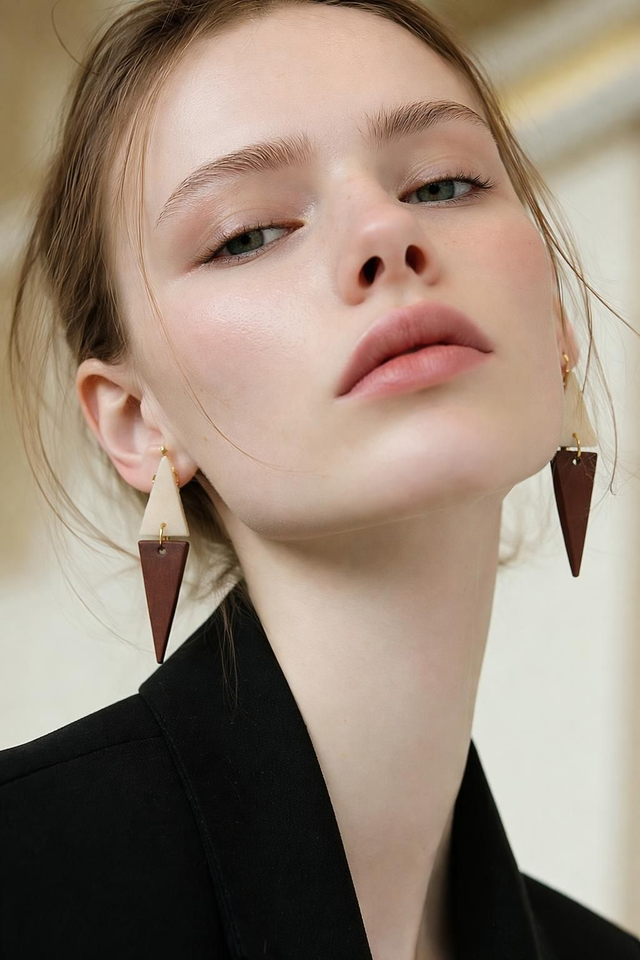 Boucles Triangles petit modèle- Collection Minérale origine 