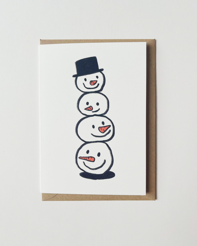Weihnachtskarte "Schneemänner"