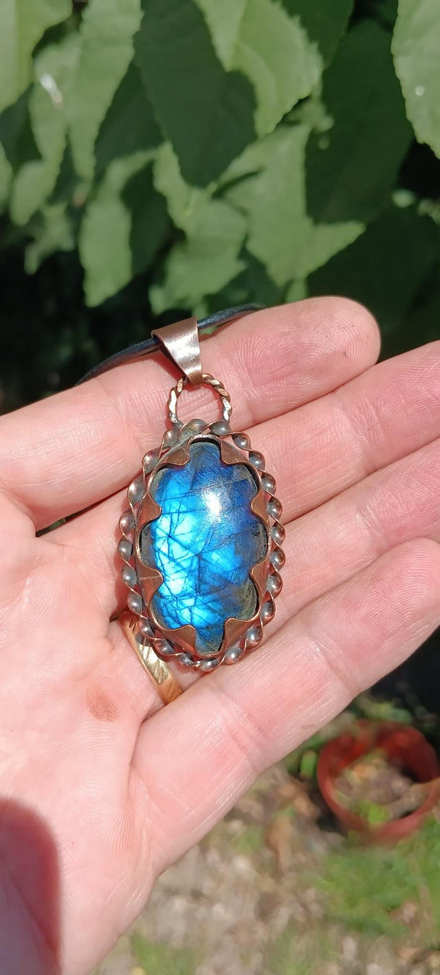 Pendentif labradorite vintage