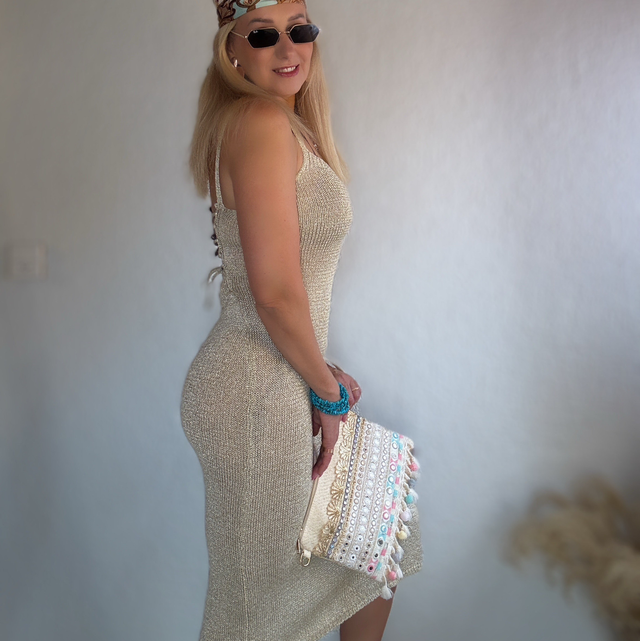 Goldenes Strandkleid Aurora 