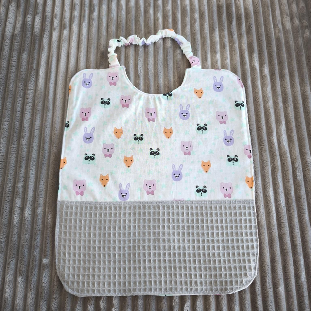 Grand bavoir réversible animaux 