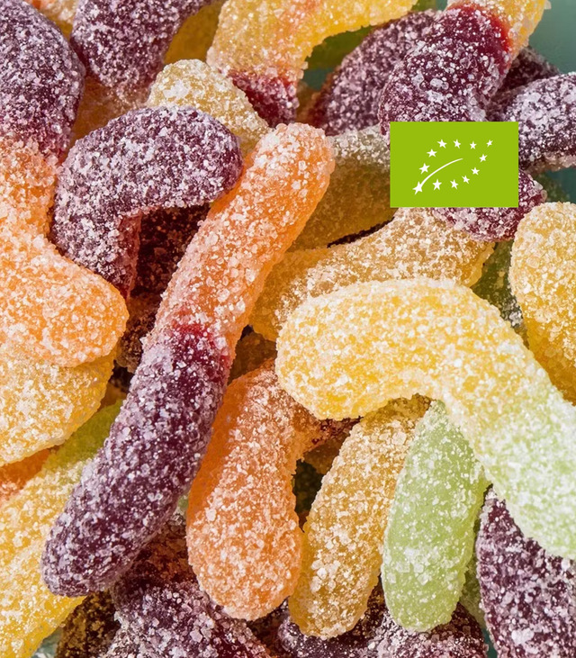 Saure Würmer ohne Gelatine