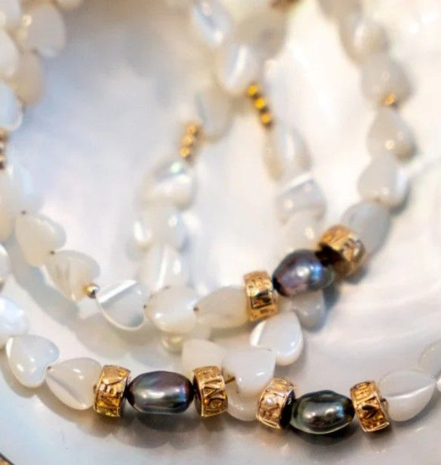 Bracelet Cosmic Love cœur de nacre