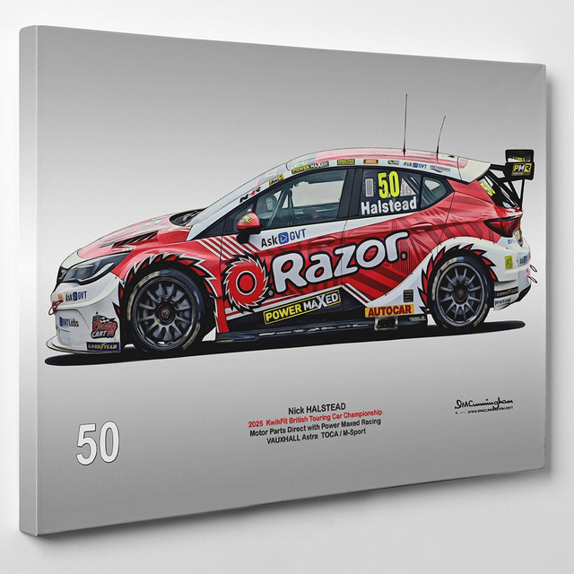 C250909 Nick Halstead #50 Power Maxed Racing VAUXHALL ASTRA BTCC 2025 PMR