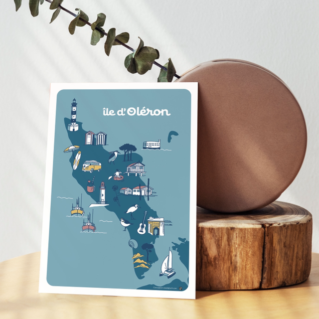 Affiche illustrée | île d’Oléron