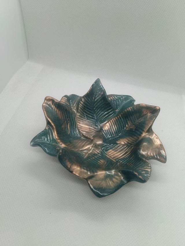 Vide poche vert/doré 