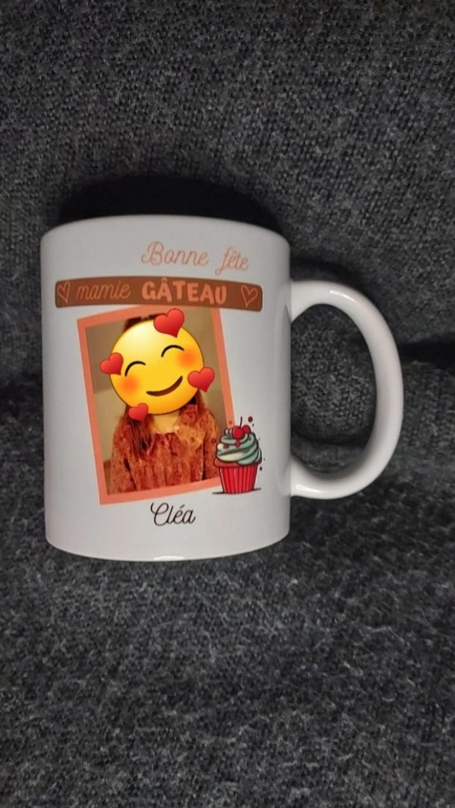 Mug mamie gâteau avec photo