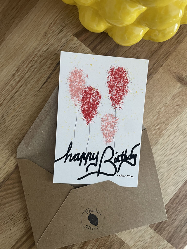 Carte A6 - Happy Birthday