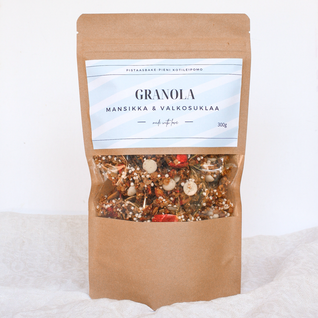 Granola Mansikka & Valkosuklaa