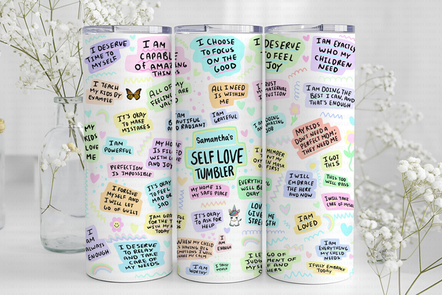 Personalised mum Self love tumbler