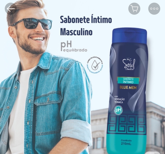 Sabonete íntimo refrescante Blue man