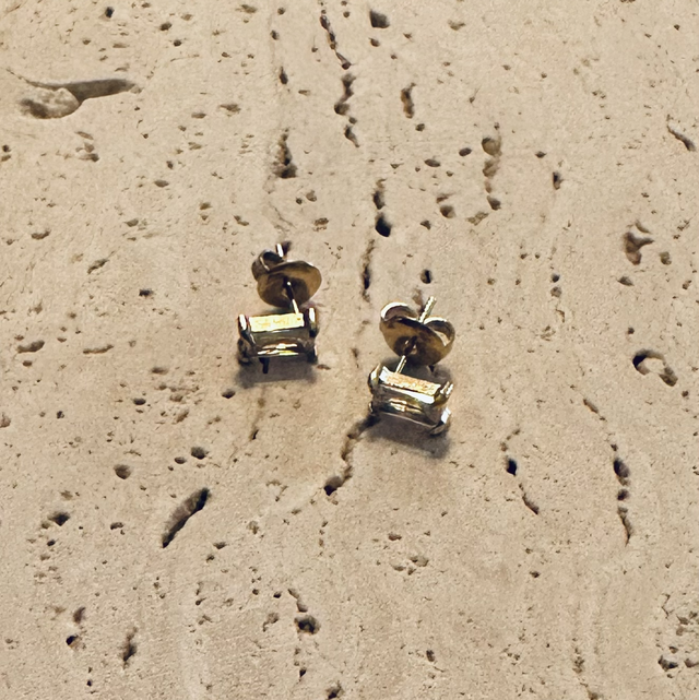 Oorknopjes glitter steentje goud