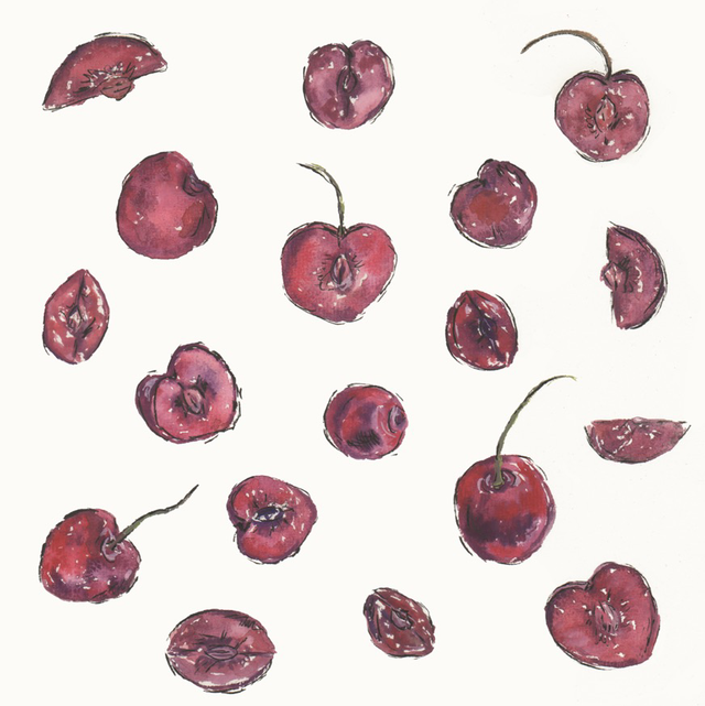 Cherries Art Print (9x9in)