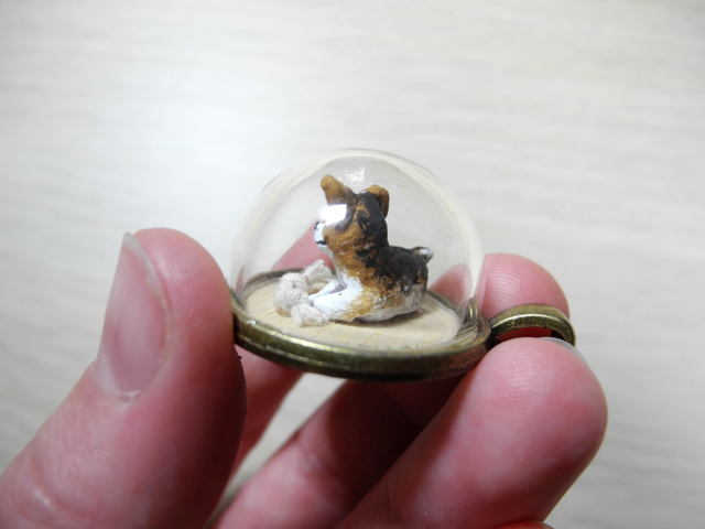 Corgi Miniature Necklace black