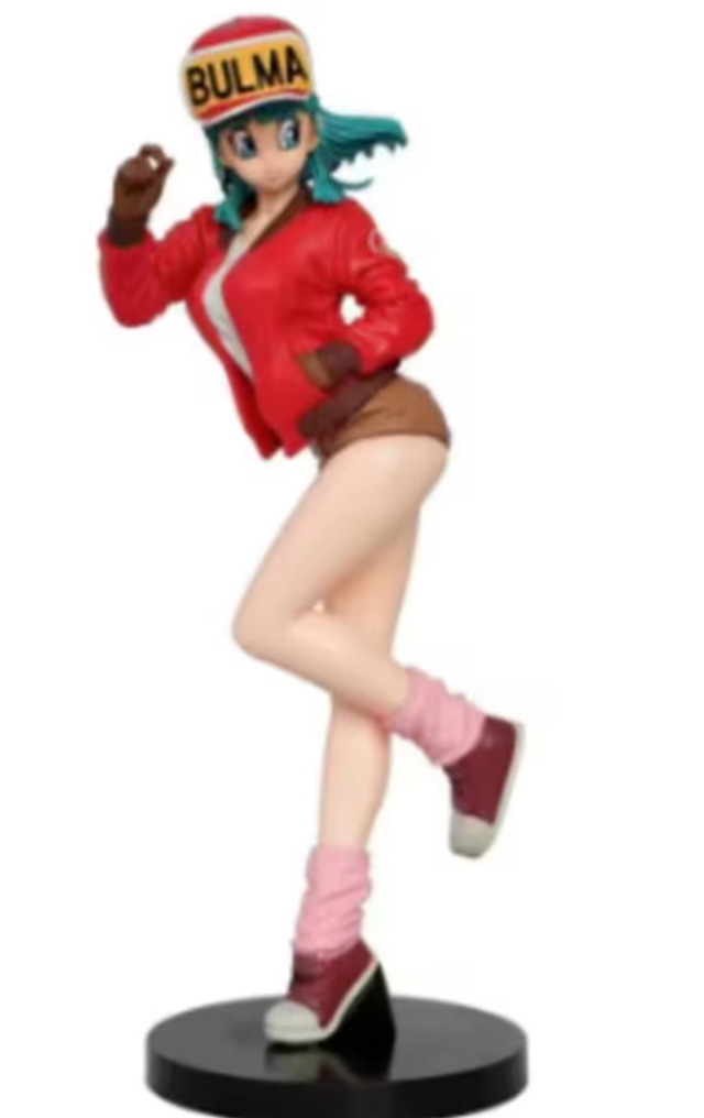 Dragonball Z figuur Sexy Bulma met pet rood (26cm) Nieuw. 