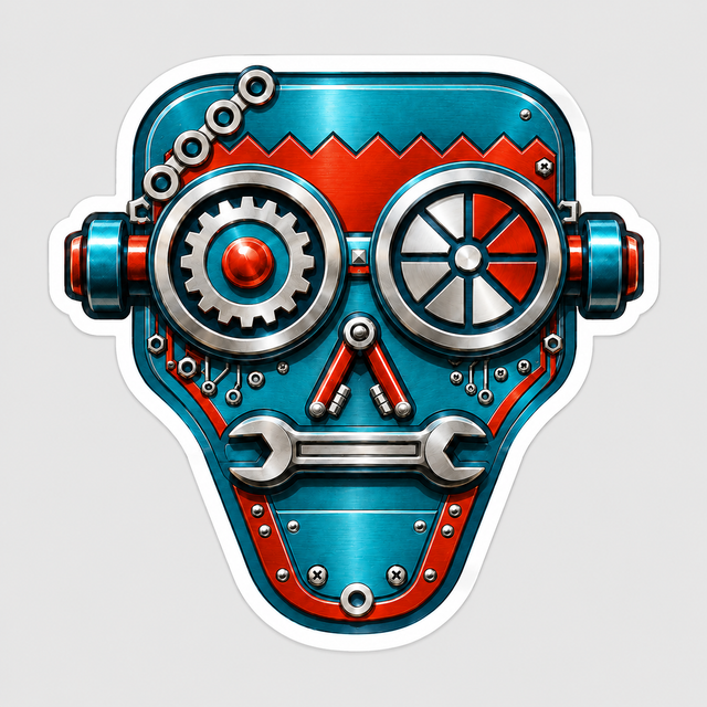 Sticker Frankenbike bleu