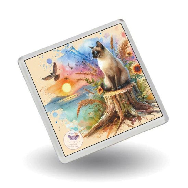 Artistic cat print Fridge Magnet (C45)