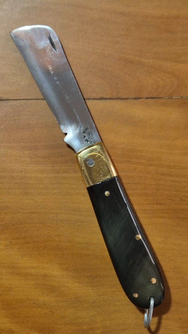 Canivete Artesanal Pica-Fumo Bruto 3Pol 3mm Inox 420C Chifre