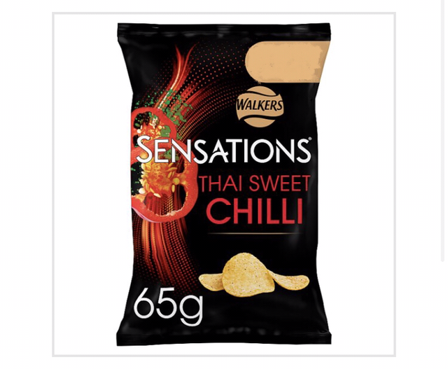 Walkers Sensations Thai Sweet Chilli Crisps 65g 
