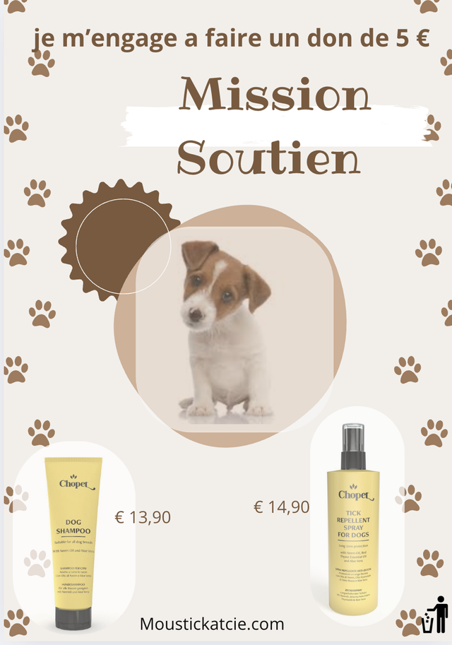 Lot  Chien  : Spray répulsif anti-tiques & Shampoing a l'aloe vera  