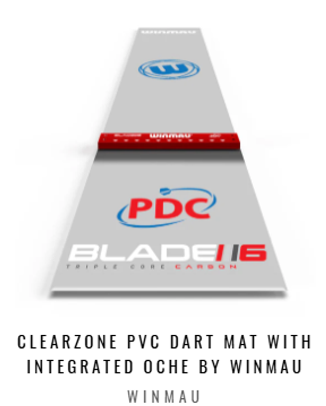 Clearzone PVC Dart Mat with Integrated Oche by Winmau 8213