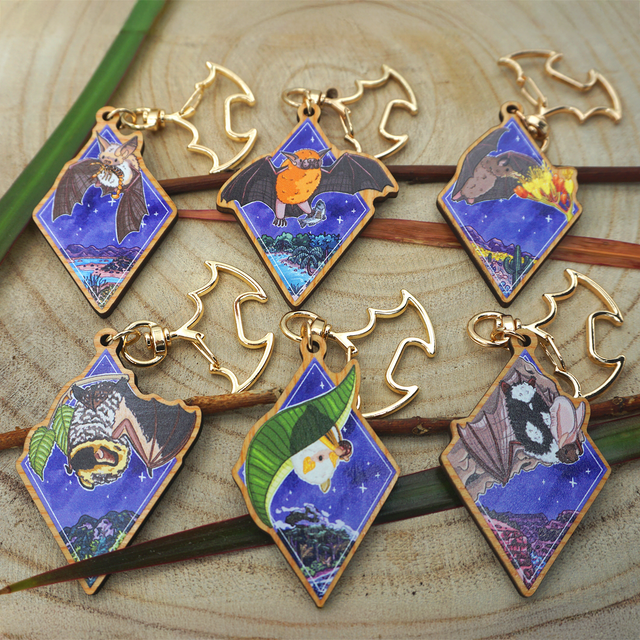 Porte-clé en bois - Série 2