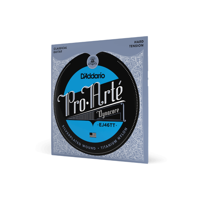 D'Addario Cordes pour guitare classique D'Addario Pro-Arte Dynacore EJ46TT, cordes aiguës en titane, Hard