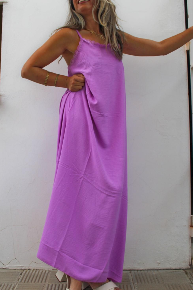 Vestido Lencero Low Malva