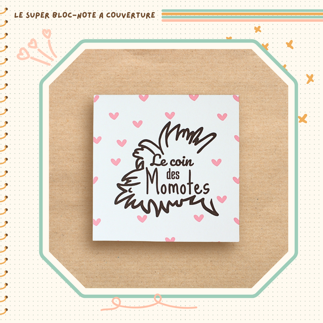 Bloc-notes avec une couverture cœur