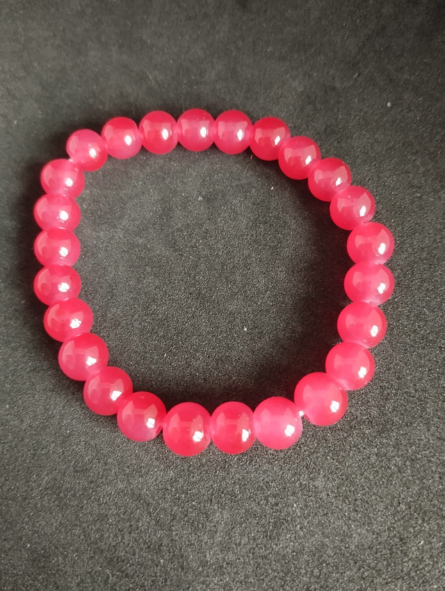 Bracelet en jade rose