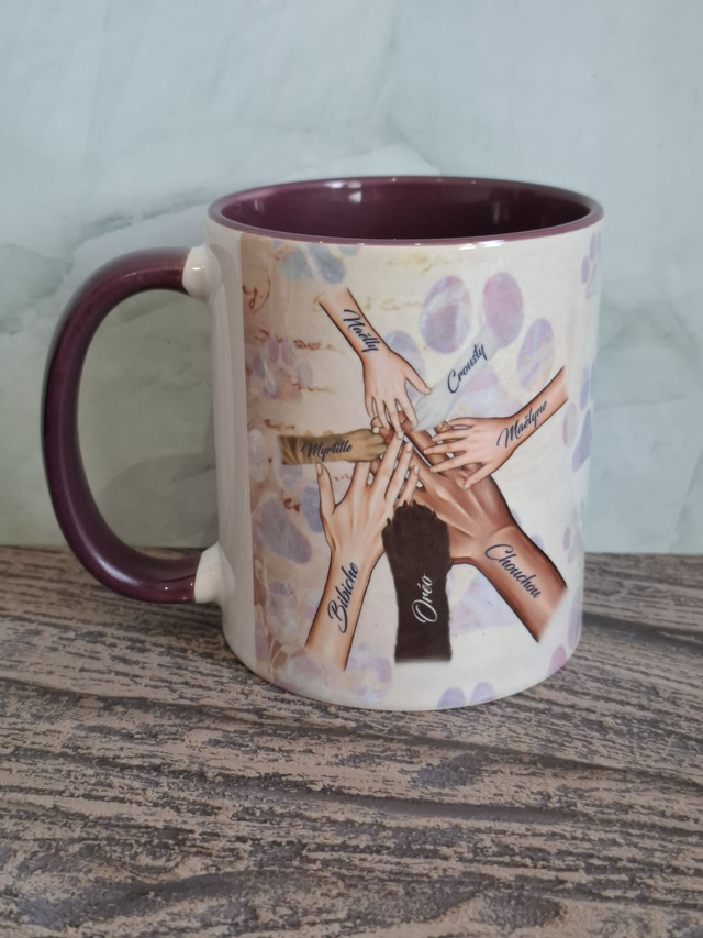 Mug violet famille 