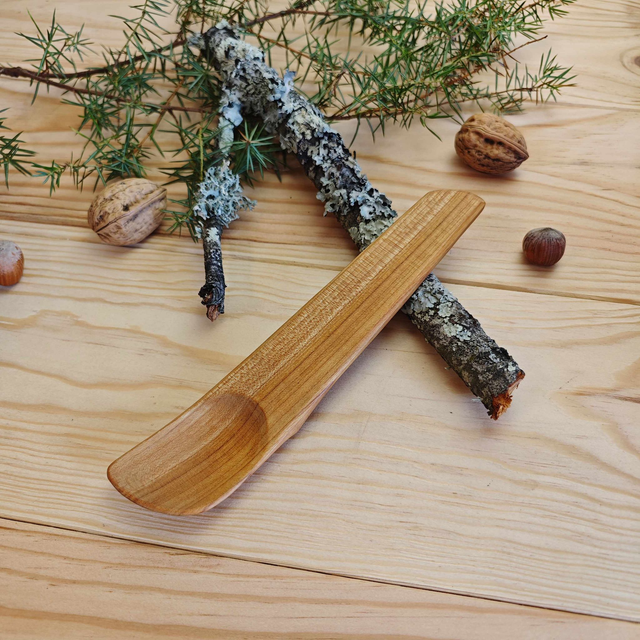 Cuillère en merisier style canoé-C033