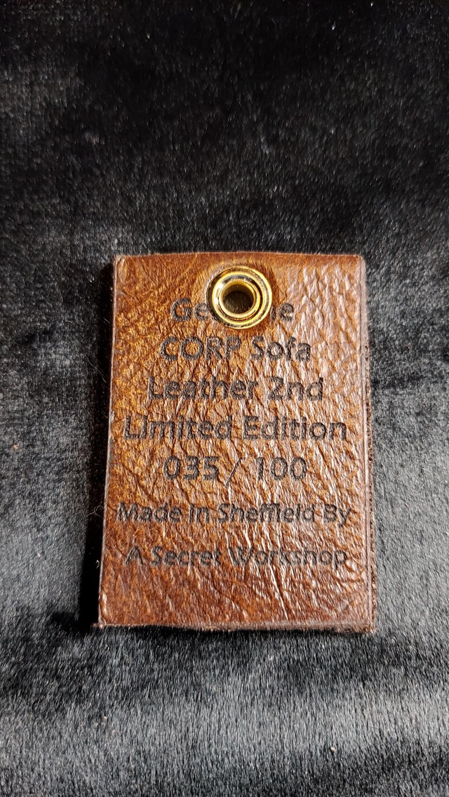 035 / 100 2nd Limited Edition Genuine CORP SOFA Leather Keyring 