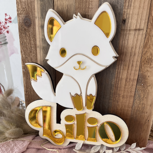 Renard bois et plexi 